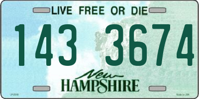 NH license plate 1433674