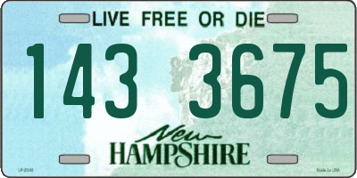 NH license plate 1433675