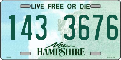 NH license plate 1433676