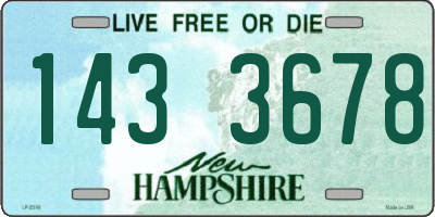 NH license plate 1433678
