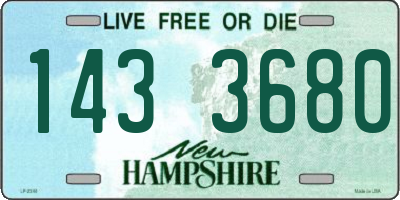 NH license plate 1433680