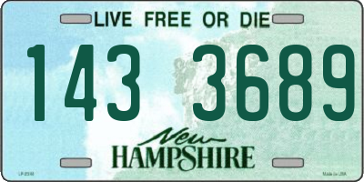 NH license plate 1433689