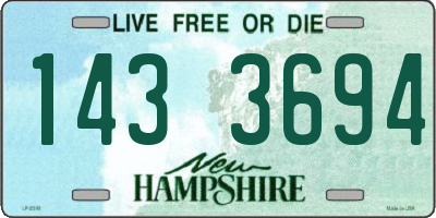NH license plate 1433694