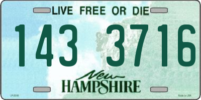 NH license plate 1433716