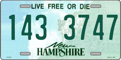 NH license plate 1433747