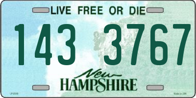NH license plate 1433767