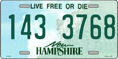 NH license plate 1433768