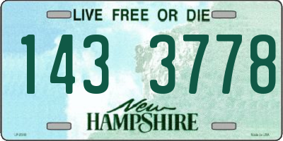 NH license plate 1433778