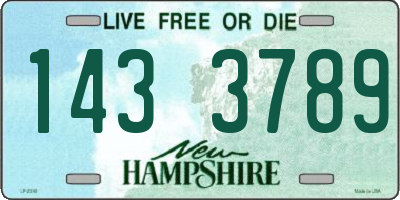 NH license plate 1433789