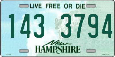 NH license plate 1433794