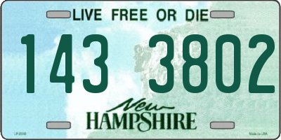 NH license plate 1433802
