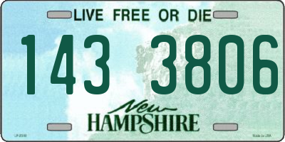 NH license plate 1433806