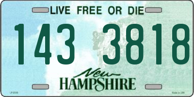 NH license plate 1433818