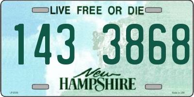 NH license plate 1433868