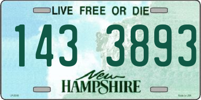 NH license plate 1433893