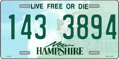 NH license plate 1433894