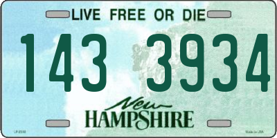 NH license plate 1433934