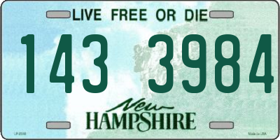 NH license plate 1433984