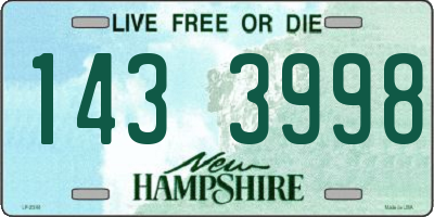 NH license plate 1433998