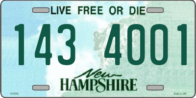 NH license plate 1434001