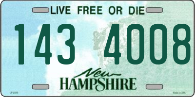NH license plate 1434008