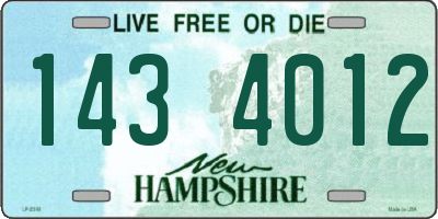 NH license plate 1434012