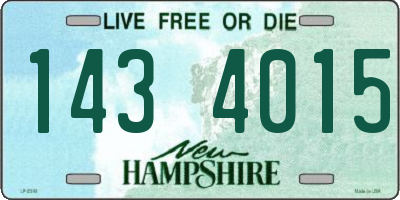 NH license plate 1434015