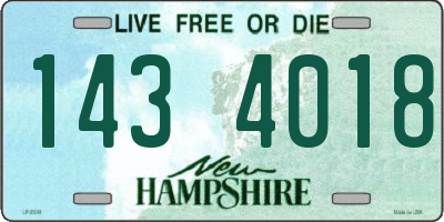 NH license plate 1434018