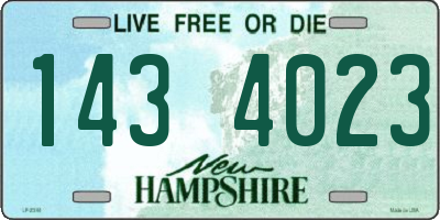 NH license plate 1434023