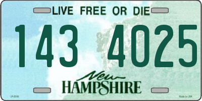 NH license plate 1434025