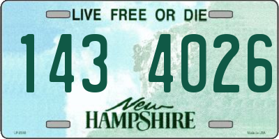 NH license plate 1434026