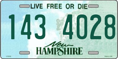 NH license plate 1434028
