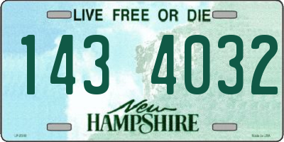 NH license plate 1434032