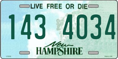 NH license plate 1434034