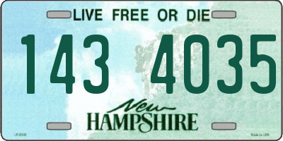 NH license plate 1434035