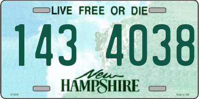 NH license plate 1434038