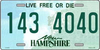 NH license plate 1434040