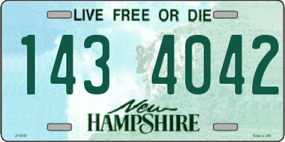 NH license plate 1434042