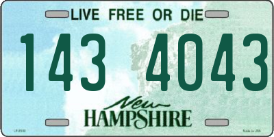 NH license plate 1434043
