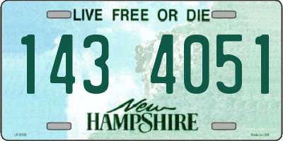 NH license plate 1434051