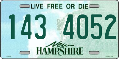 NH license plate 1434052
