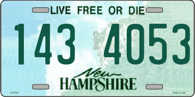 NH license plate 1434053