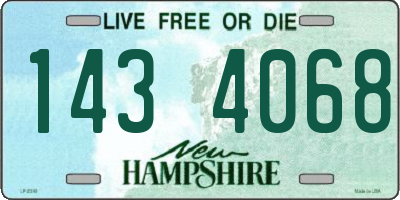 NH license plate 1434068