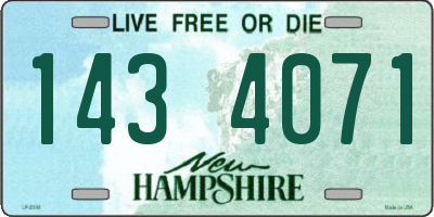 NH license plate 1434071