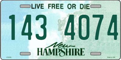 NH license plate 1434074