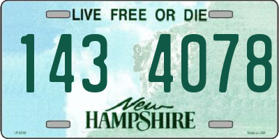 NH license plate 1434078