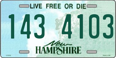 NH license plate 1434103