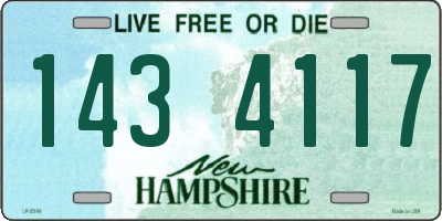 NH license plate 1434117