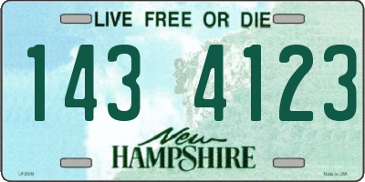 NH license plate 1434123