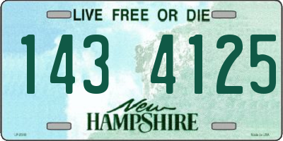 NH license plate 1434125